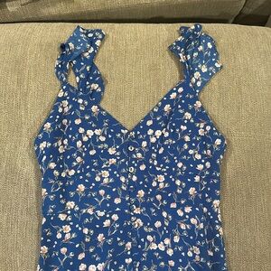 Blue floral patter dress